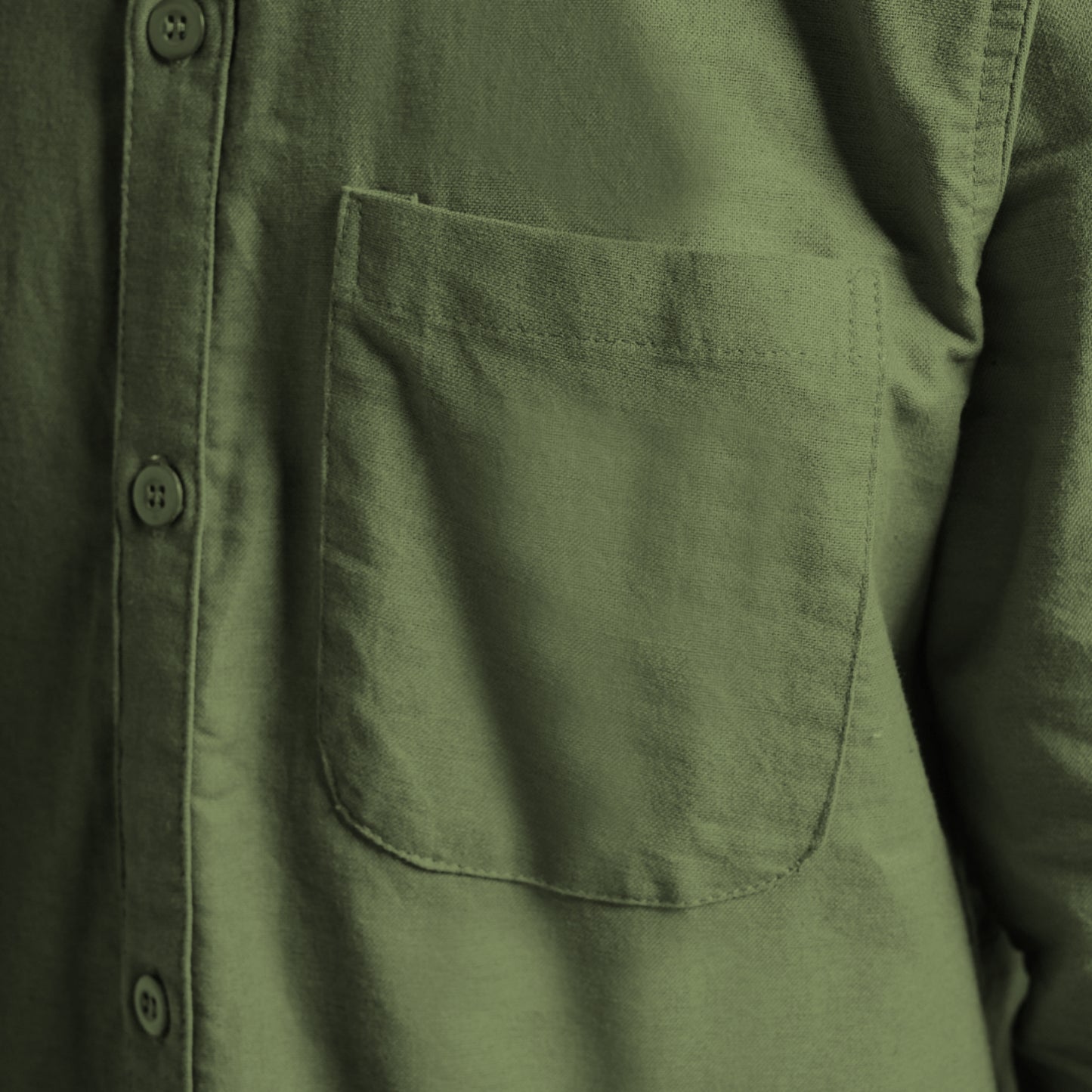 Kurta Long Button Moss Green