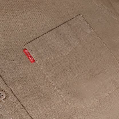 Linen Button Shirt in Beige