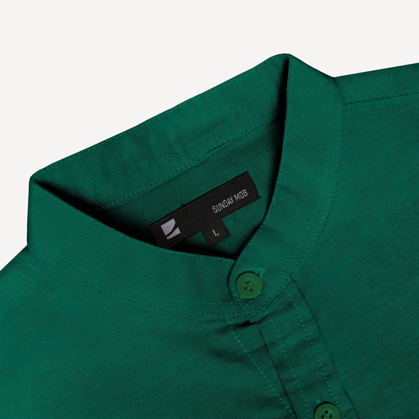 Linen Button Shirt in Sycamore Green