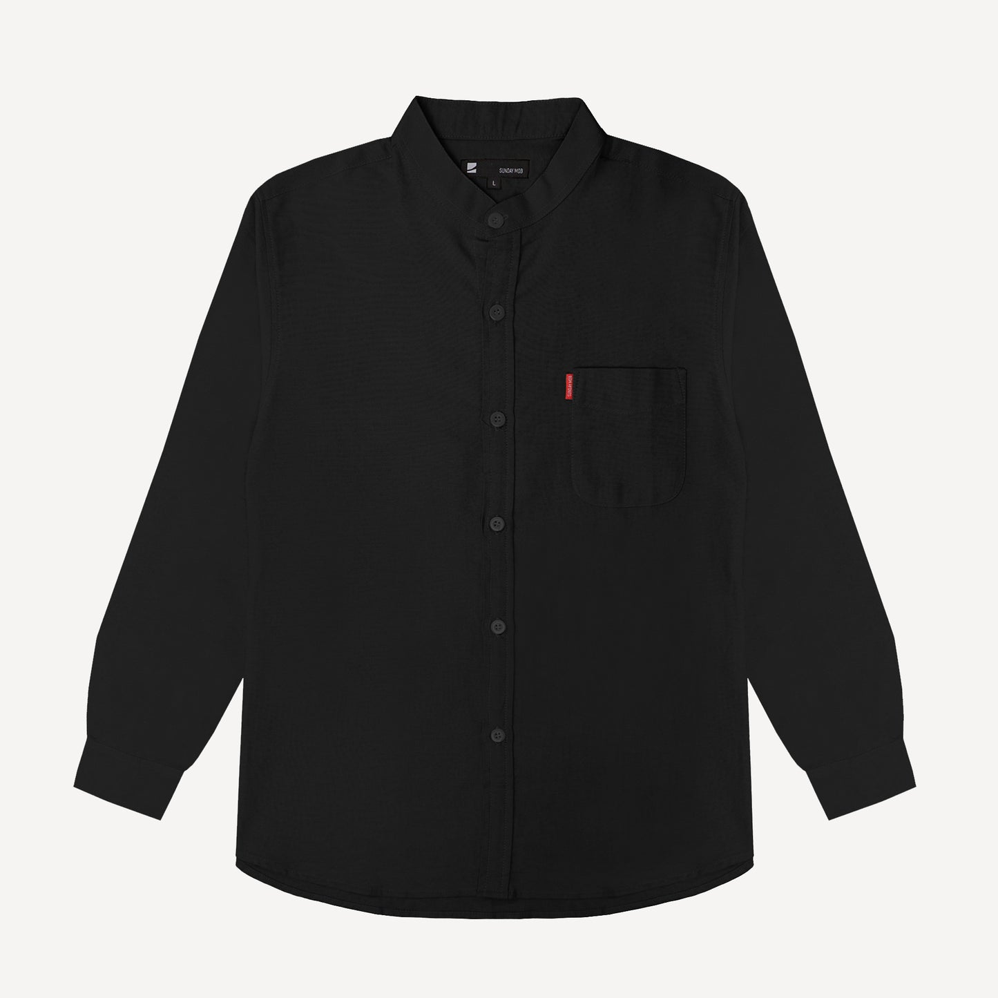 Linen Button Shirt in Black