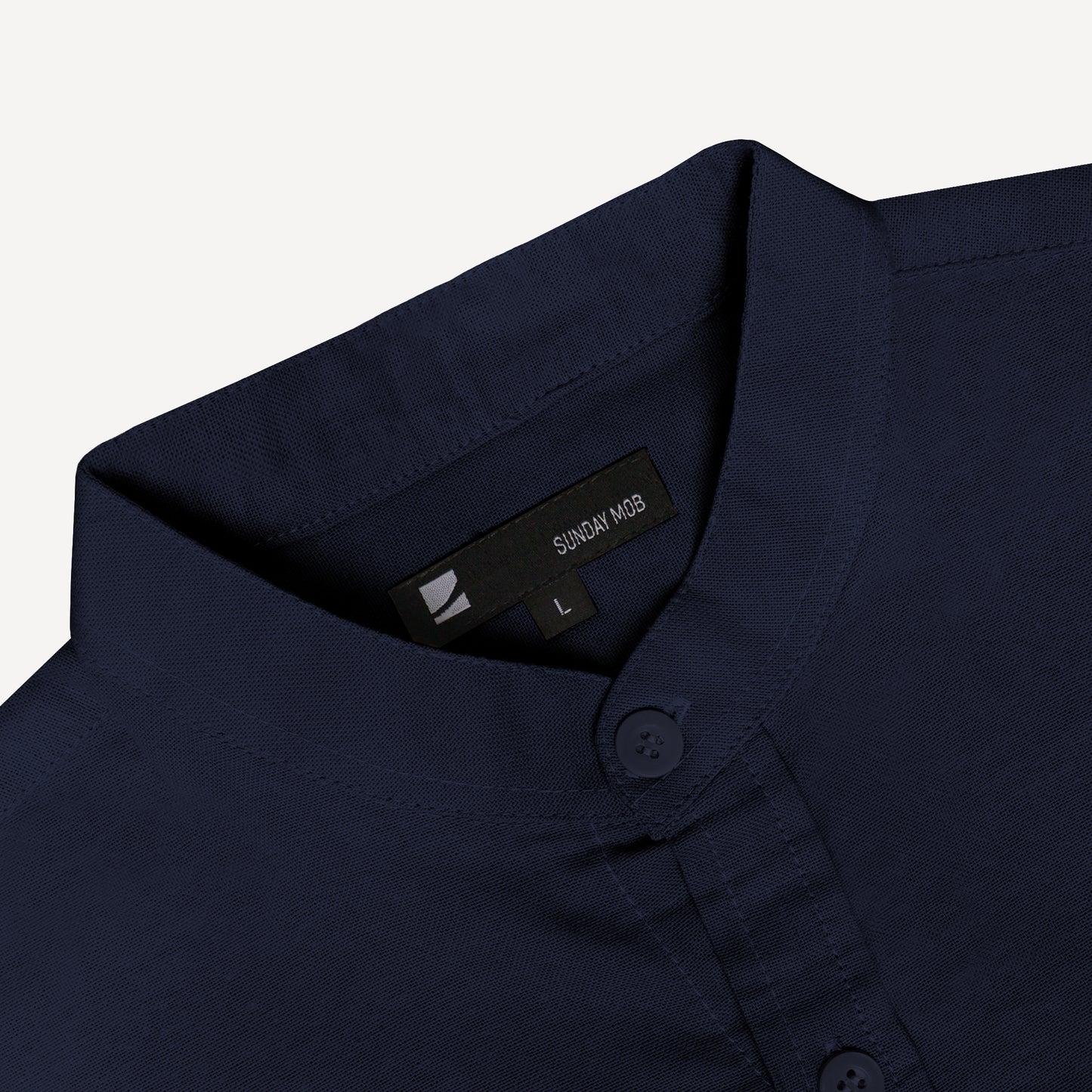 Linen Button Shirt in Navy