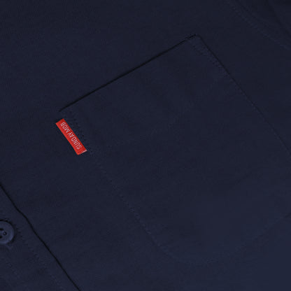 Linen Button Shirt in Navy